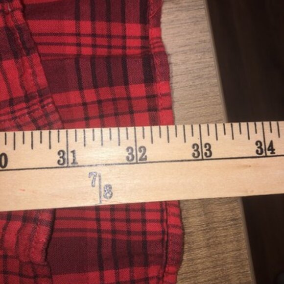 Woolrich Shirt Adult Large Red Black Button Up Shirt Sleeve Mens Flannel - Picture 7 of 9